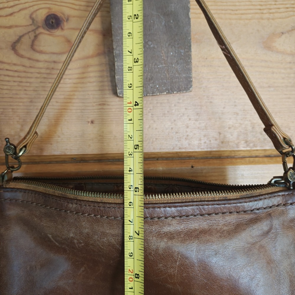 Hobo The Original Glazed Brown Leather Clutch Wristlet Bag ZA4 - Picture 9 of 12